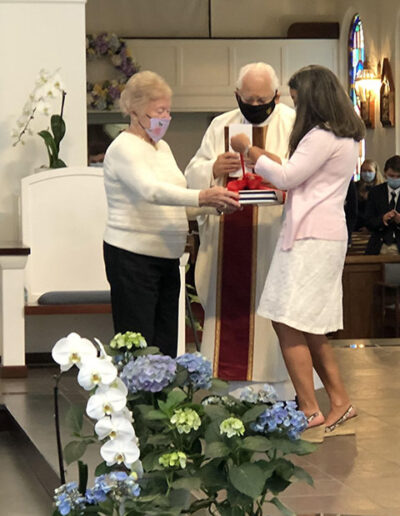 Anne Stahel, Founder of the Award, Monsignor Lewis and Tina Isenbarger