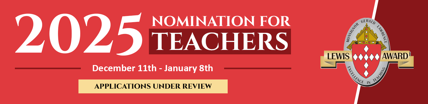 Nomination for Teachers November 3rd-December 10th 2025